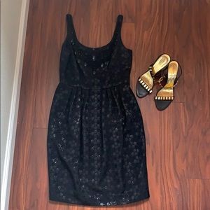 Black embellished Carmen Marc Valvo cocktail dress